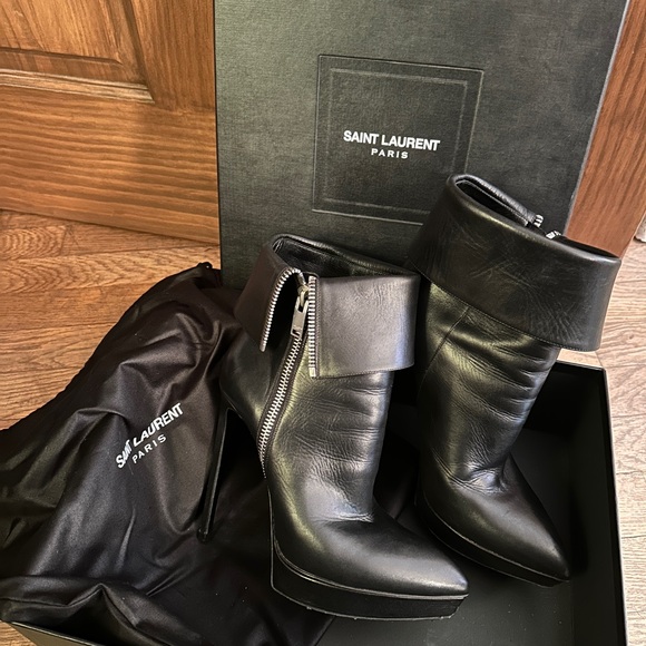 Saint Laurent Janis platform zip boot - Picture 8 of 14
